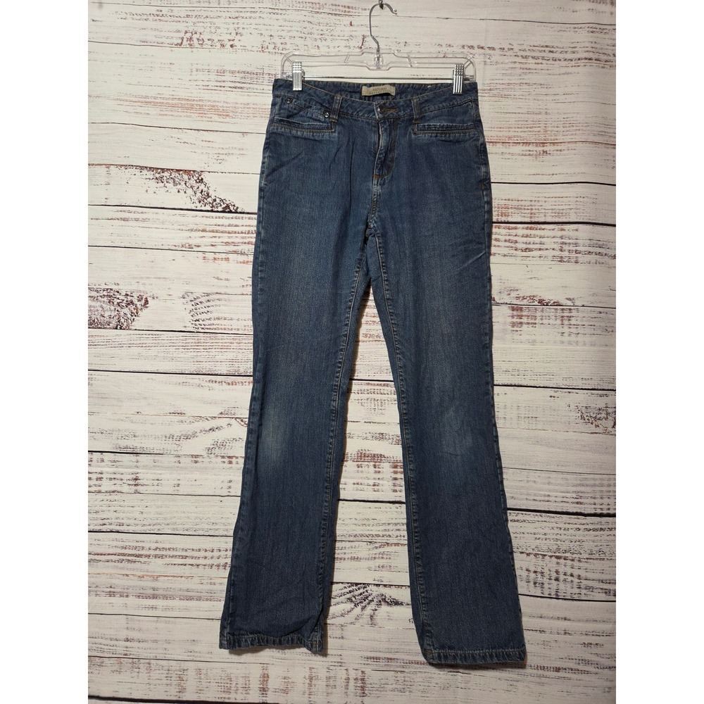 Natural Reflections Womens Flannel Lined Jeans Size 2 Blue Denim Plaid Lining